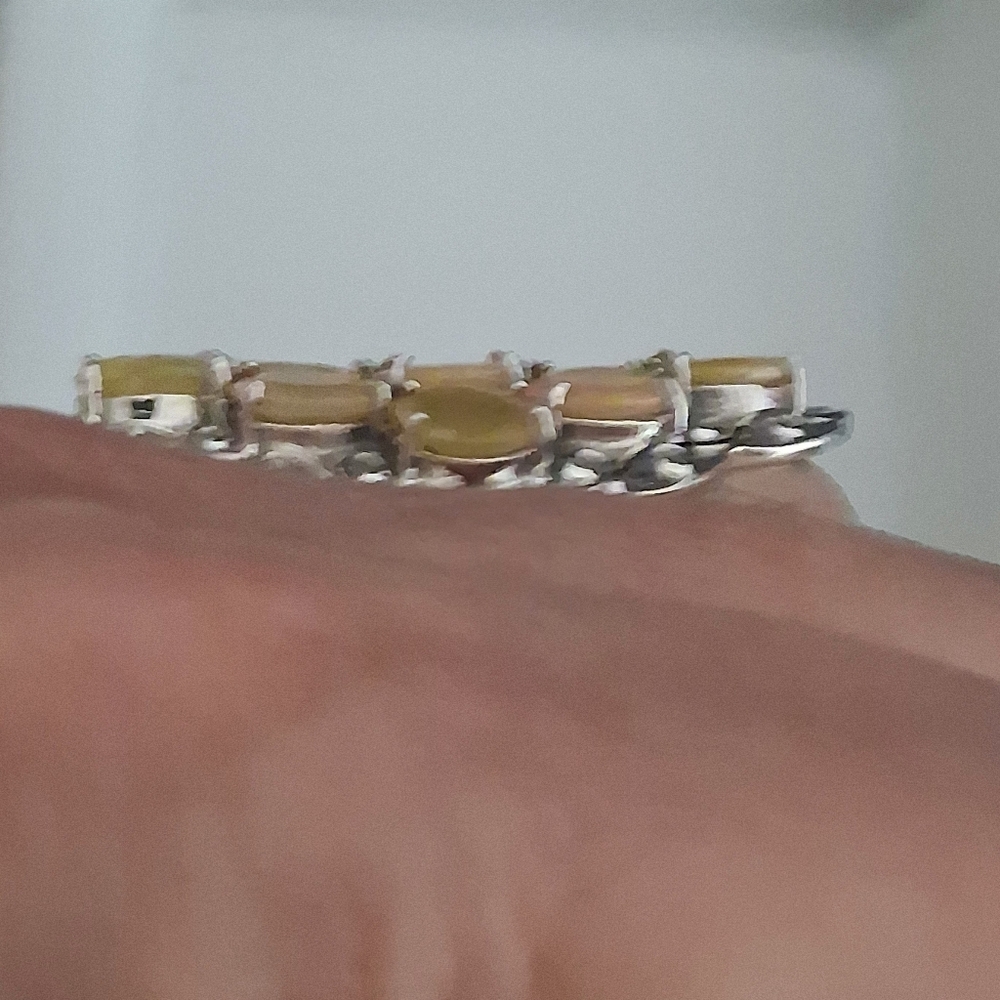 Opal Statement Ring 925 Sterling Silver Size 7.5 - image 5